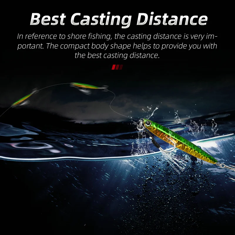 ALLBLUE WAHOO-señuelo de Metal fino para pesca, cebo Artificial para Jigging de orilla, cuchara de fundición de arrastre, 20G, 30G, 40G, 60G - imagen 3