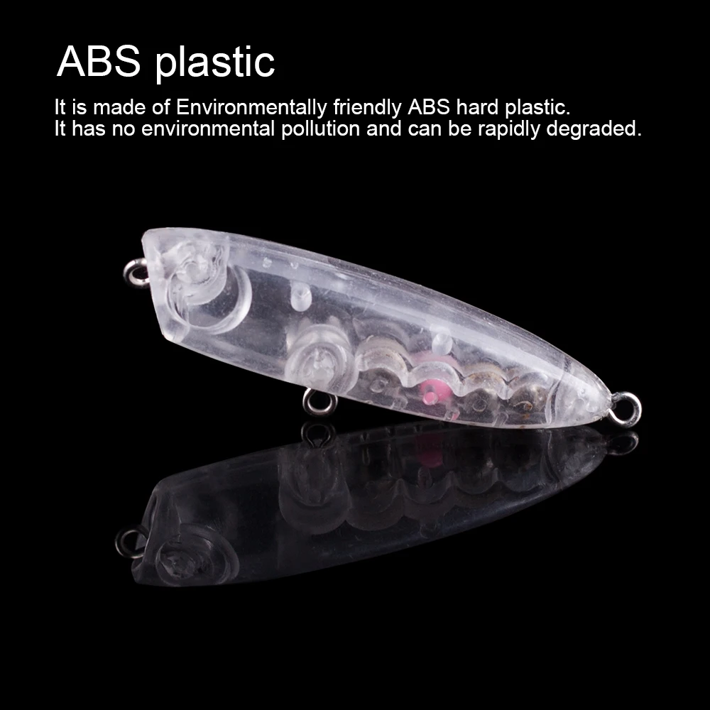 Hanlin-cebos en blanco de plástico duro, Señuelos de Pesca de Topwater, Wobblers, aparejos de pececillos de lubina, sin pintar, 10/20 piezas, 4,5 cm, 2,5g - imagen 5