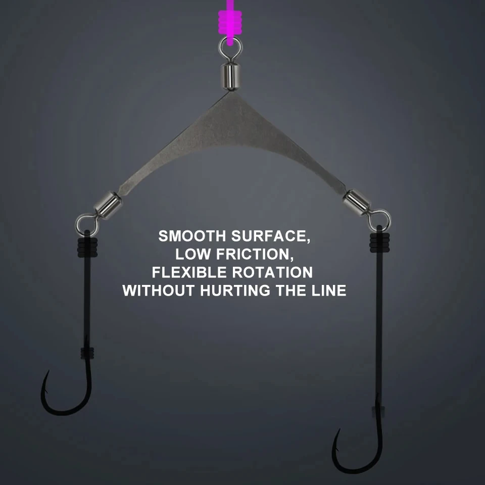 WALK FISH-rodamiento de bolas giratorio de enclavamiento, anillos sólidos, Conector de pesca, dispositivo de anzuelos de pesca, barco oceánico, 10 unids/lote - imagen 5