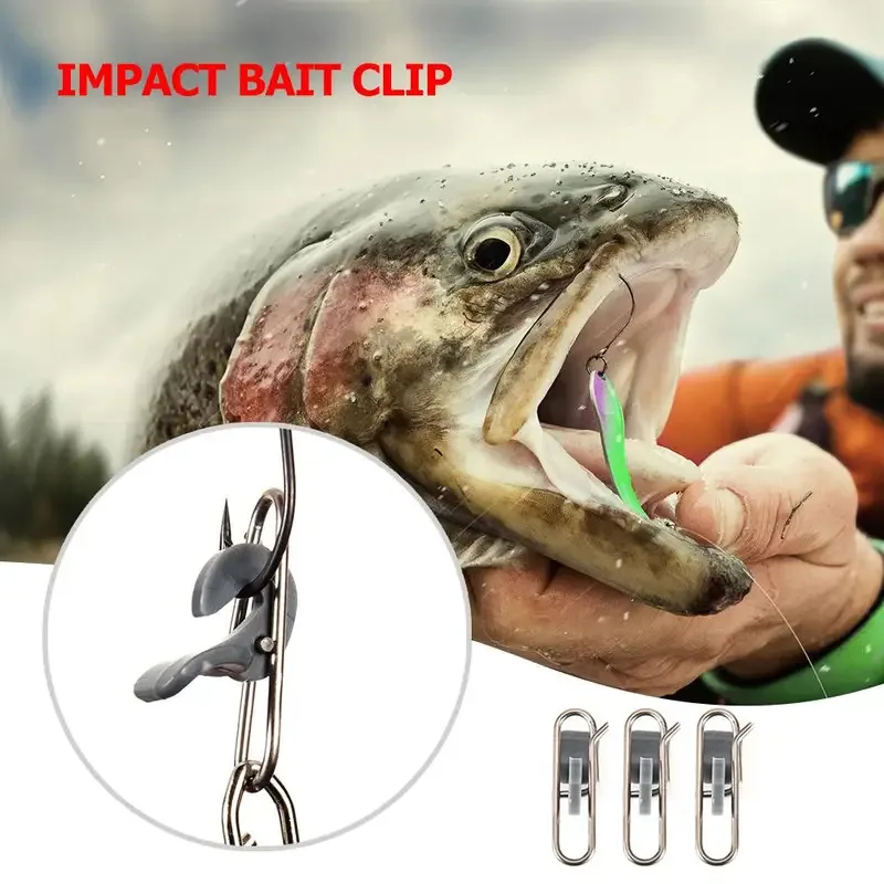 50 unids/set Clip de cebo de impacto de acero inoxidable IMPS cebo de impacto Clip de señuelo de pesca pin de acero inoxidable accesorios de pesca al aire libre - imagen 3