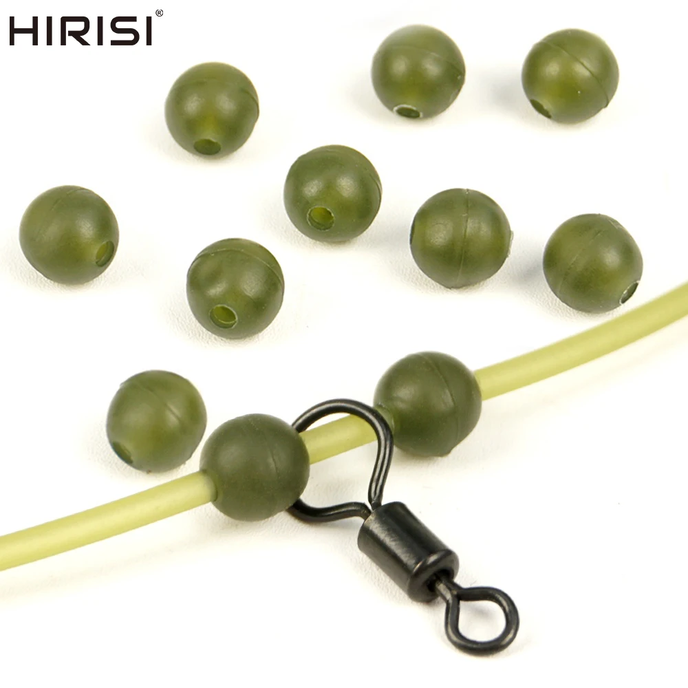 Hirisi Cuentas de Choque para Carpa – Tapones de Goma Verde