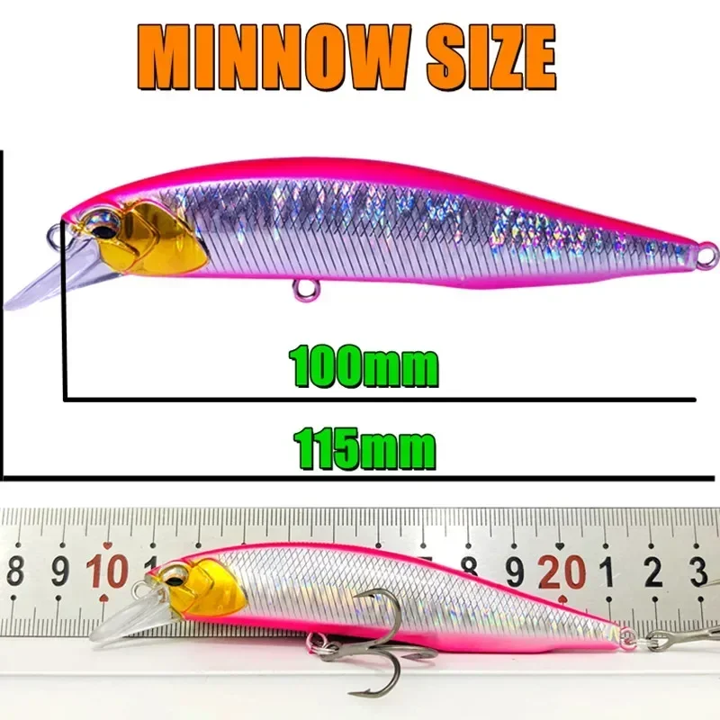GREENSPIDER SP-sistema de peso de tungsteno, Señuelos de Pesca superior, manivela Minnow, 100mm, 15g, anzuelos de aparejos de pesca de calidad Wobbler - imagen 2