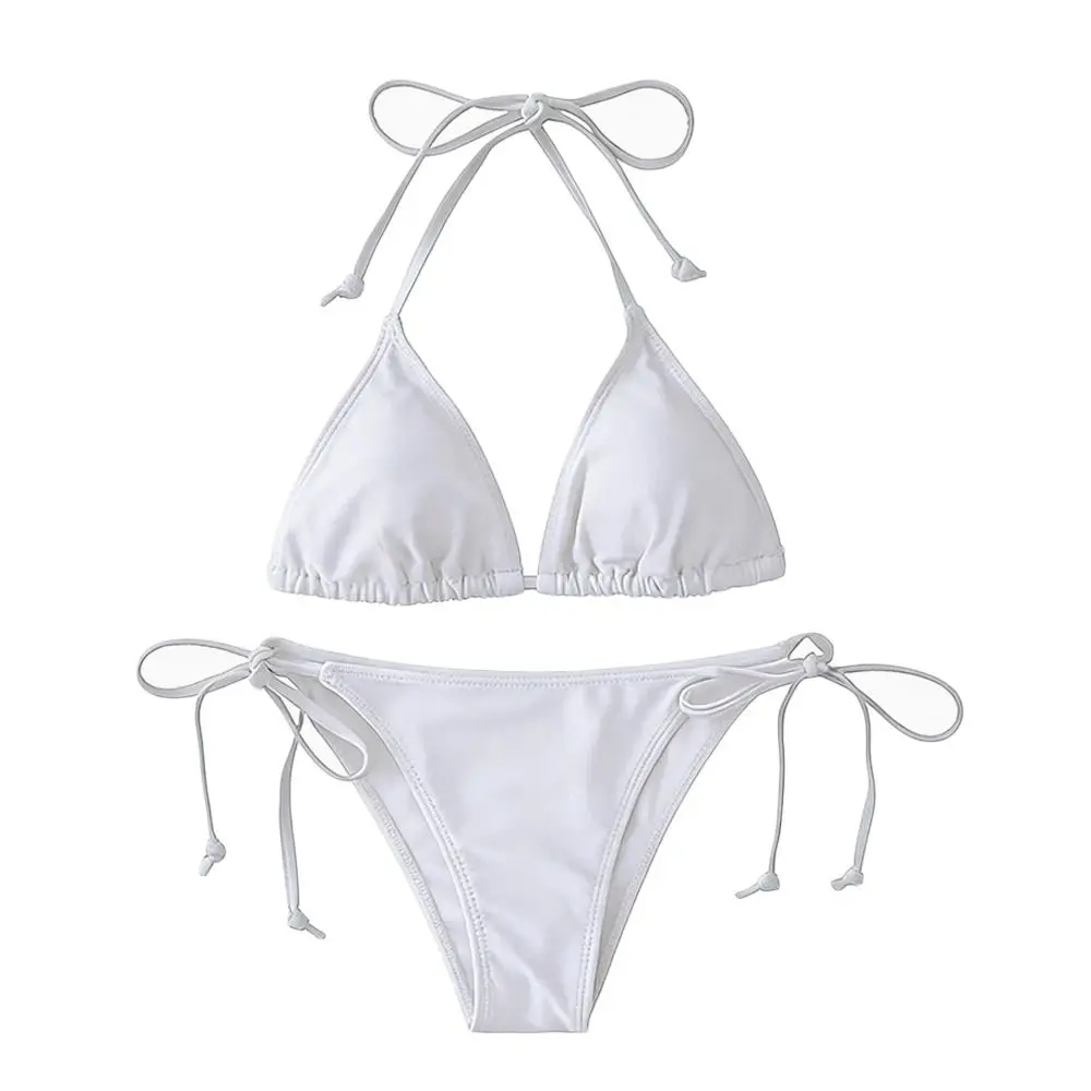 Bikini triangular brasileño mujer – Bañador 2 piezas playa - imagen 3