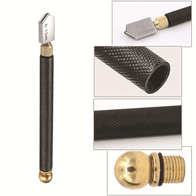 Cuchillo de vidrio Manual para el hogar, cortador de azulejos multifuncional, corte de diamante, rodillo de vidrio grueso, herramientas manuales especiales, 2 uds. - imagen 2