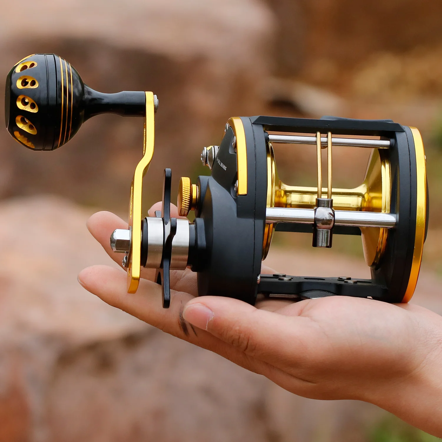 Carrete de arrastre Sougayilang 28kg – 6 rodamientos para pesca marítima - imagen 3