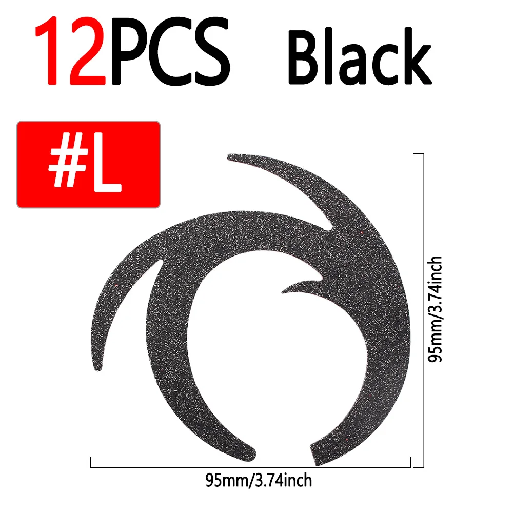 12pcs Black L