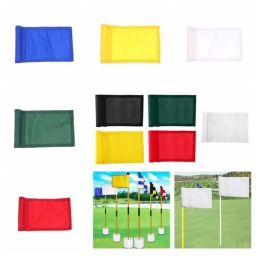 Banderas verdes portátiles de Color sólido para Golf, suministros para deportes al aire libre, bandera de práctica de Golf, bandera monocromática de nailon duradero - imagen 3