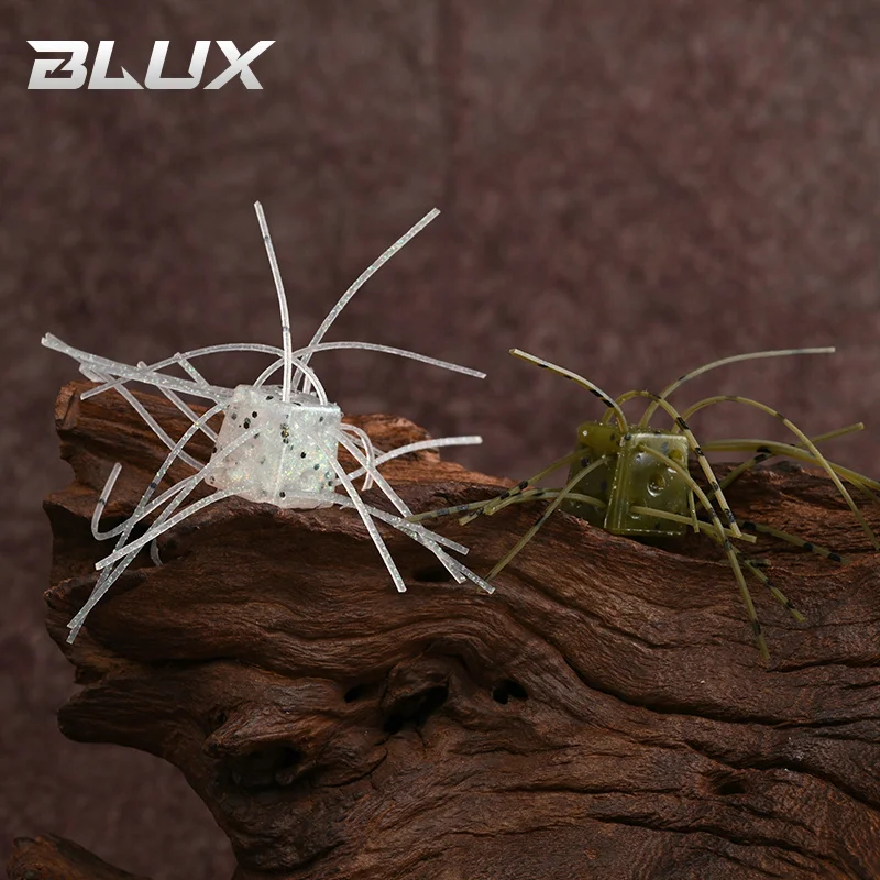 BLUX dados de goma 6 unids/lote cebo suave 12mm 1,8g hecho a mano Power BFS señuelo de pesca gusano de silicona lubina de agua dulce aparejos artificiales - imagen 4