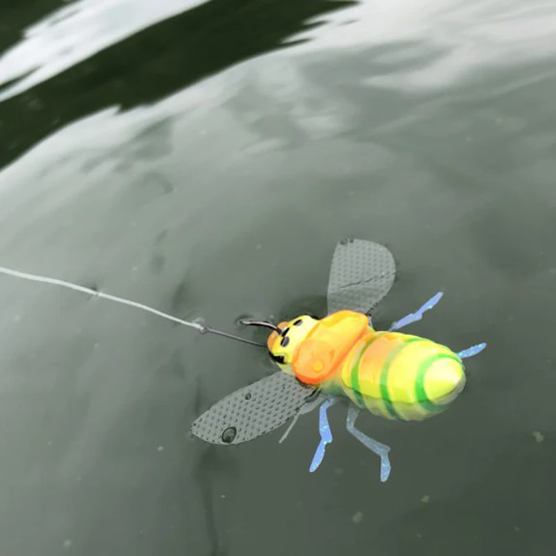 Japón Jackall señuelo superficie de pesca insecto simulación cebo falso BUGDOG Micromatter abeja flotante 3,1g cebo - imagen 4