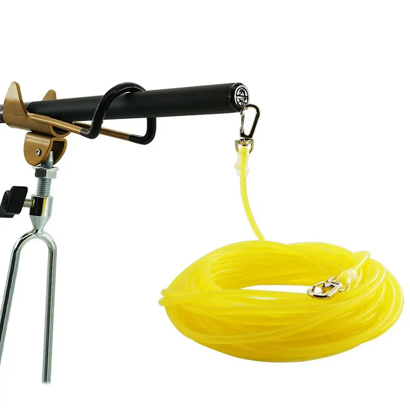 Banda de goma sólida elástica de 5m, 18m de diámetro, 4mm, cuerda, poste de retención, sedal de pesca con gancho, manguera antibobinado, antimordida - imagen 5