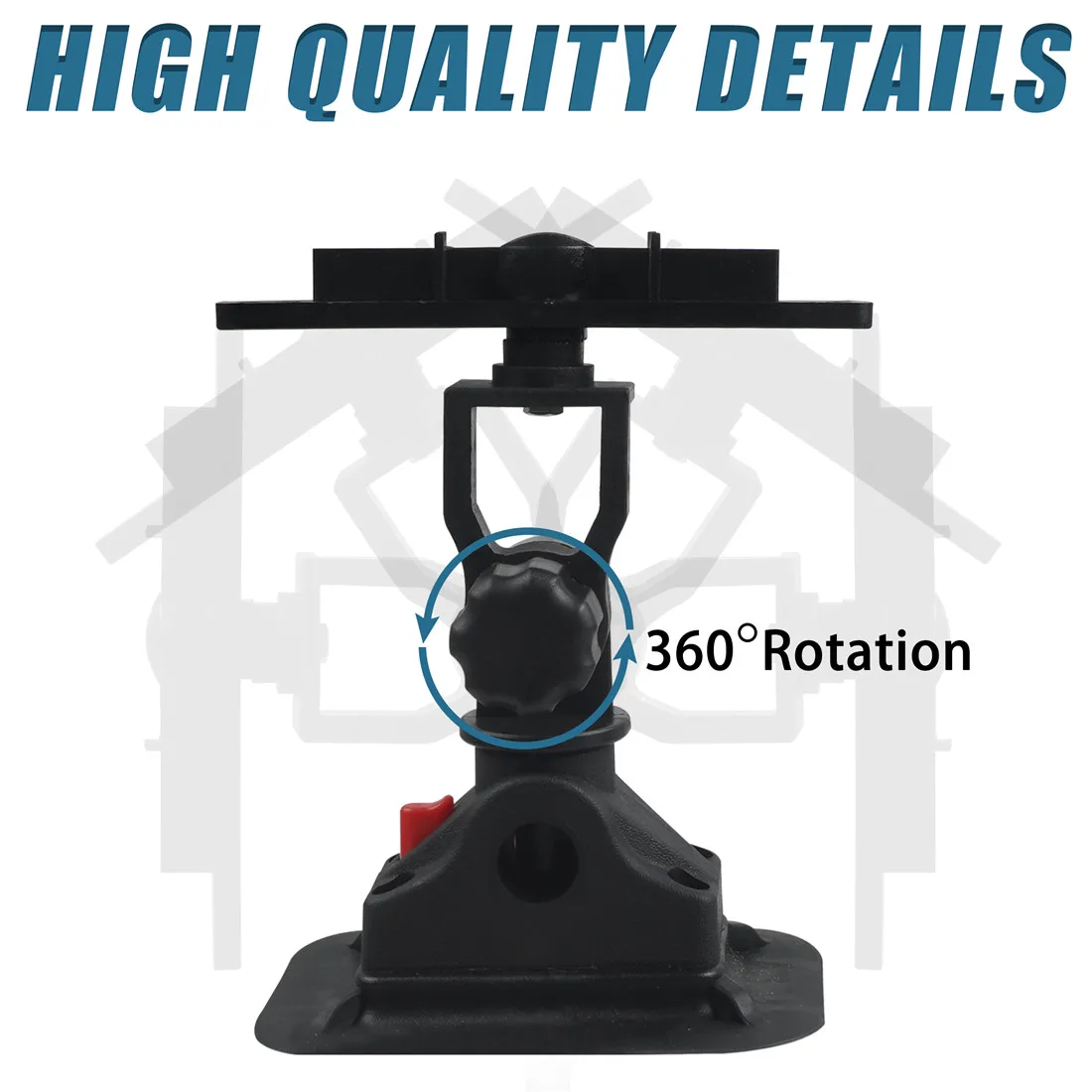 Soporte de caña de pescar, tubo de soporte, estante de 3 varillas, soporte de caña de pescar para barco, Kayak, almacenamiento de garaje con tornillos de montaje lateral - imagen 4