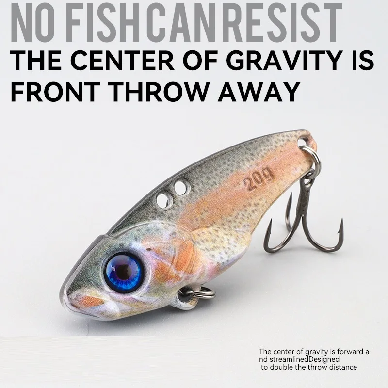 Sea.Yolo-señuelo VIB de 7g, 10g, 14g, 20g, señuelo de pesca vibratorio, cuchara, cebos artificiales, lubina, perca, aparejos de pesca con impresión 3D, 1 Uds. - imagen 3