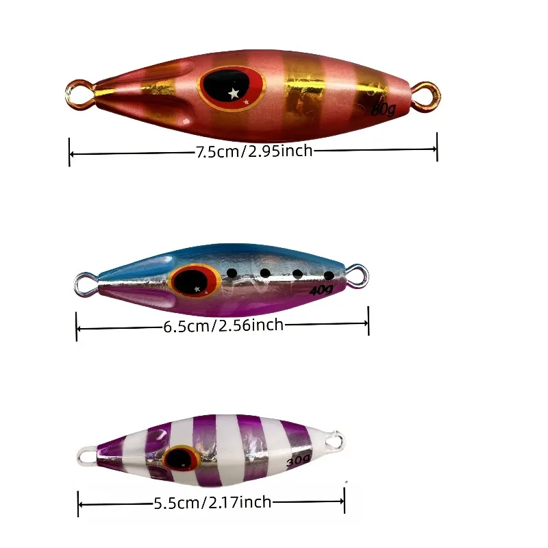 Señuelo de pesca 30g/40g/80g con placa de hierro y rodamiento lento - imagen 3