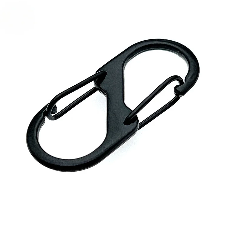 Mosquetón antirrobo tipo S, mosquetón de aleación de aluminio, Mini llavero con gancho, hebilla para mochila de senderismo, equipo de Camping, 5 uds. - imagen 3