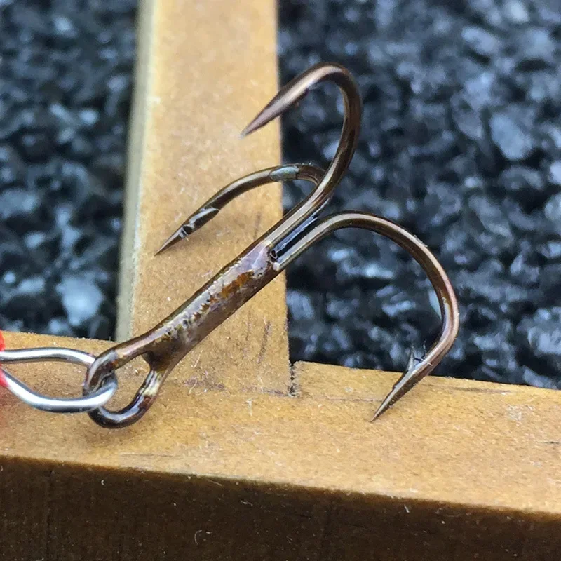 Señuelos de Pesca giratorios, anzuelos Wobblers CrankBaits, plantilla de Metal brillante con lentejuelas, cuchara de trucha con ganchos para Pesca de carpa, 10 colores - imagen 5