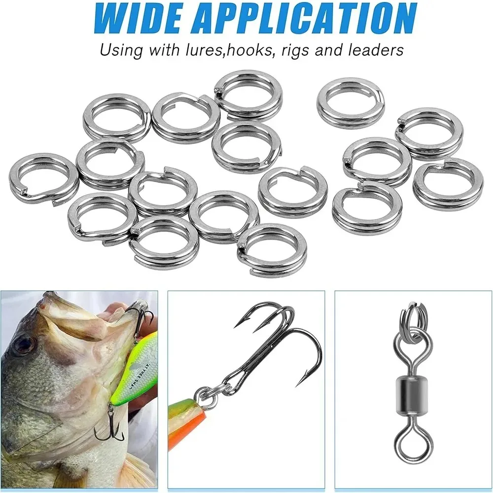 Anillos divididos de pesca en acero inoxidable – Agua dulce y salada