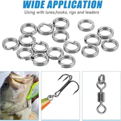 Anillos divididos de pesca en acero inoxidable – Agua dulce y salada