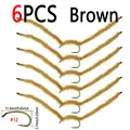 6pcs Brown