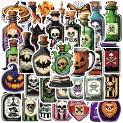 52 Uds. Poción mágica de Halloween pegatinas de grafiti de dibujos animados teléfono guitarra portátil maleta taza pegatina impermeable juguetes para niños