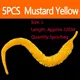5pcs Mustard Yellow