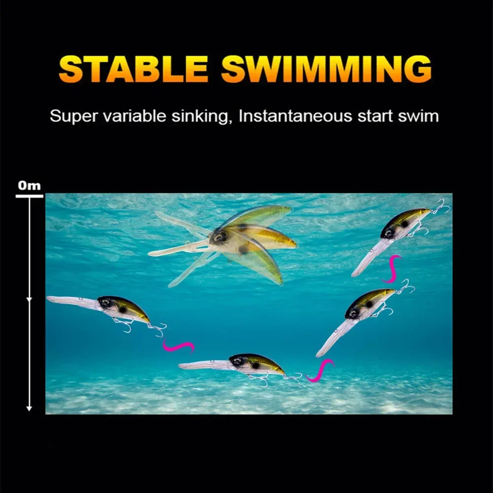 GREENSPIDER-Señuelos de Pesca Crankbaits, Wobblers para Lucio, aparejos de pesca, pececillo duro, cebo Artificial, 85mm/40g, nuevo - imagen 4