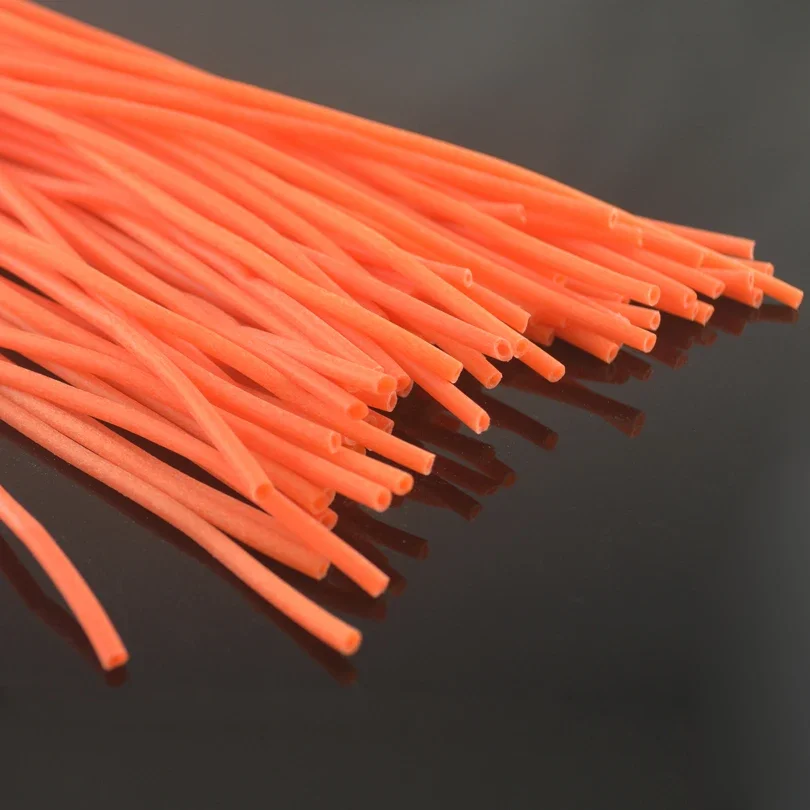 MNFT 30 Piezas de Cuerda de Goma para Pesca de 2.8x1.2mm de Diámetro y 30cm de Longitud, Tubo de Goma para Cebo de Pellets y Gusanos Rojos - imagen 3