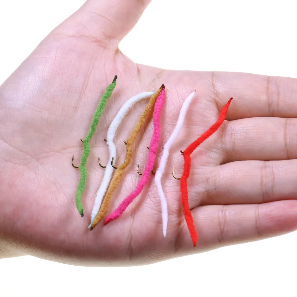 Squirmy Wifreo con púas – Gusanos de chenilla para pesca a mosca - imagen 5