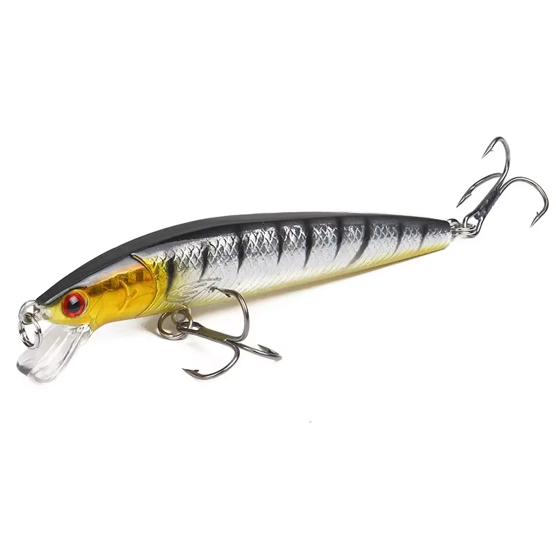 Señuelo de pesca de pececillo de cola larga, cebo duro flotante, Wobbler Artificial, Crankbait, ojo 3D, 4 colores, aparejos de pesca de perca de carpa, 10cm, 9g - imagen 5