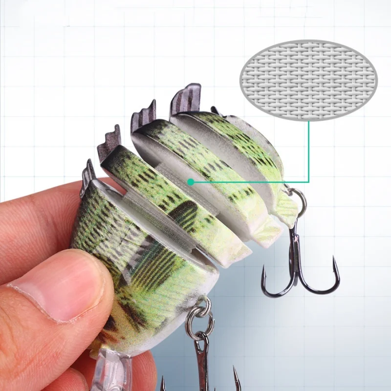Señuelo Swimbait segmentado 8cm – Hundible acción S depredadores - imagen 5