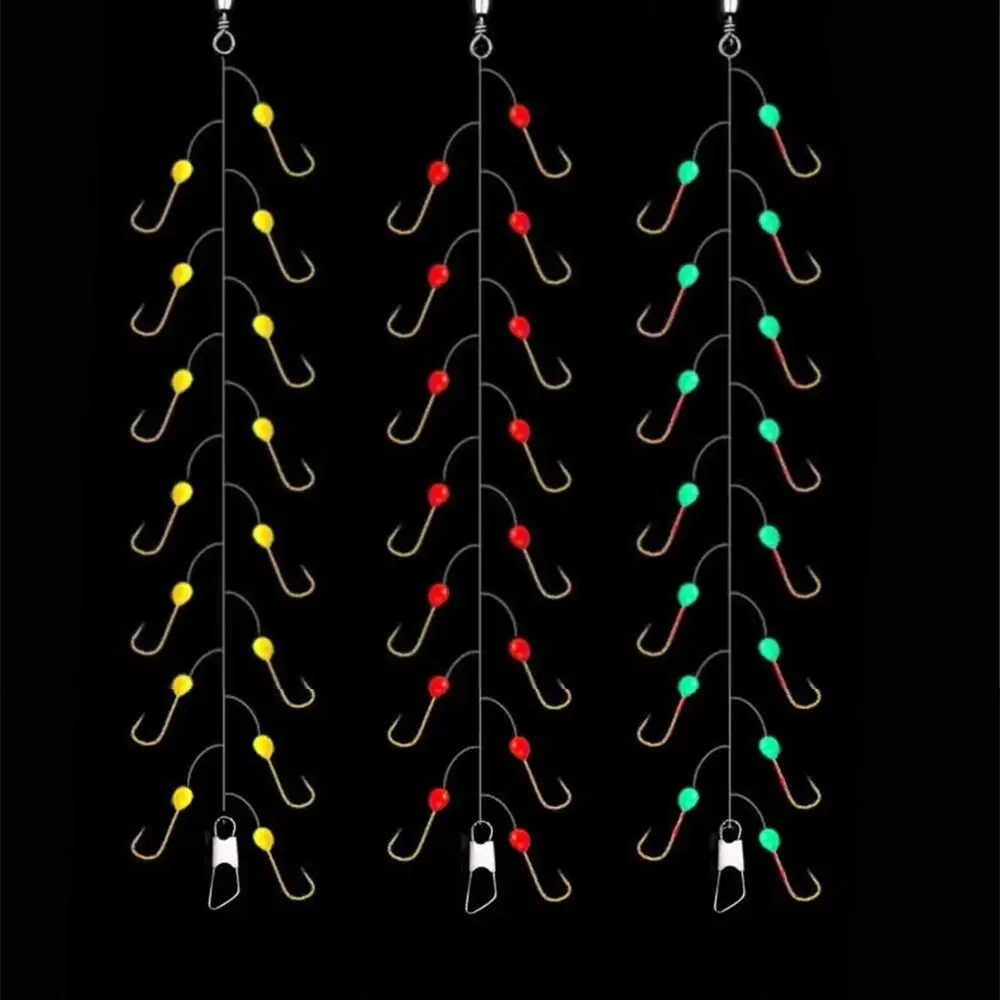 Gancho de cuerda Anzuelo de pesca luminoso Jaula de cebo de metal 1 # -7 # Señuelos de pesca con gancho superior calidad profesional duro Bai profesional Minnow - imagen 2