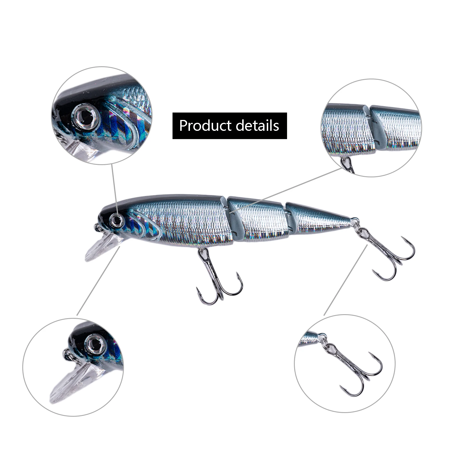 2025 nuevo 5 unids/lote cebo Minnow 10cm 15g señuelo duro Artificial de hundimiento lento Crankbait con anzuelo triple para pesca de fundición larga - imagen 3