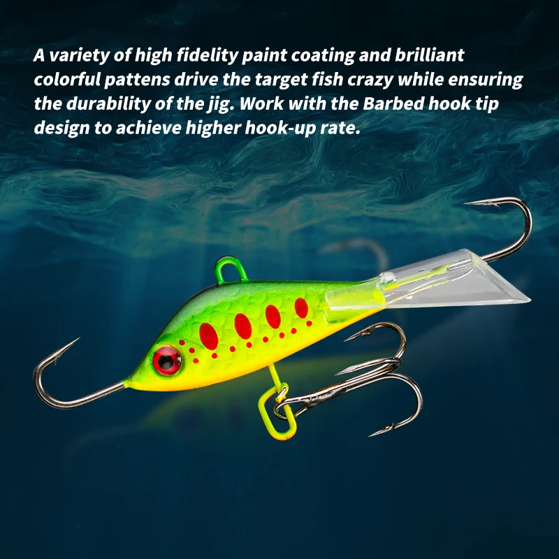 Señuelos de pesca en hielo para lubina, perca, Lucio, Jigging Rap para Big Walleye Wobblers, pesca Vertical, señuelos de rattlin de invierno, plantilla de equilibrio de hielo - imagen 3