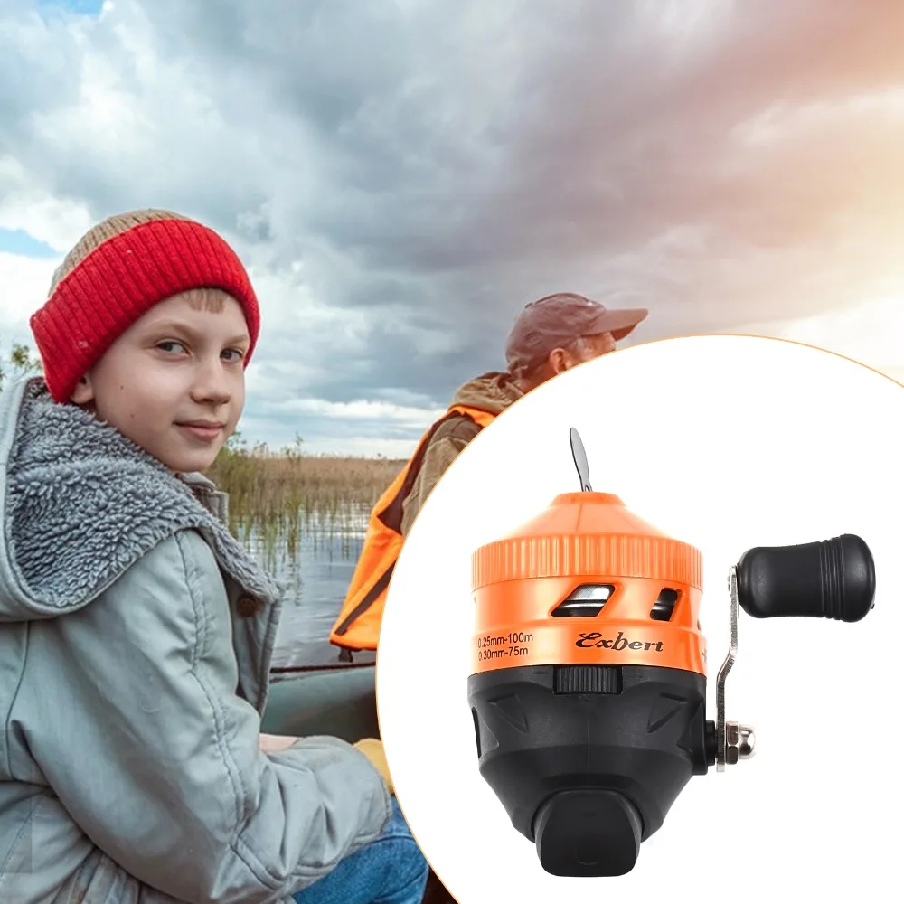 Carrete Spincast de alta velocidad con línea de nailon, relación de engranaje 3,0, 1, carrete de pesca para mano derecha, carrete de pesca de fundición naranja - imagen 4