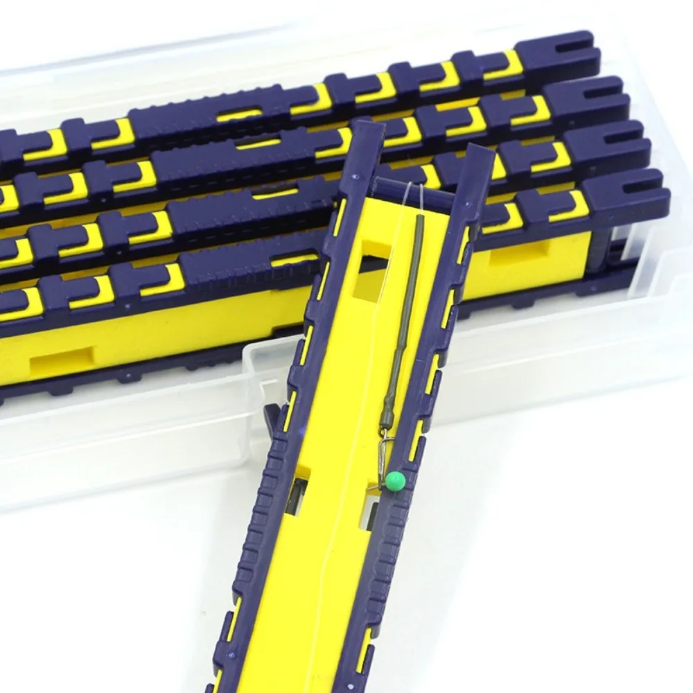 Soporte de anzuelo snellado de pesca azul marino, tablero de bobinado de sedal de pesca de diseño compacto de 185x105x33mm, Material duradero con caja de almacenamiento - imagen 2