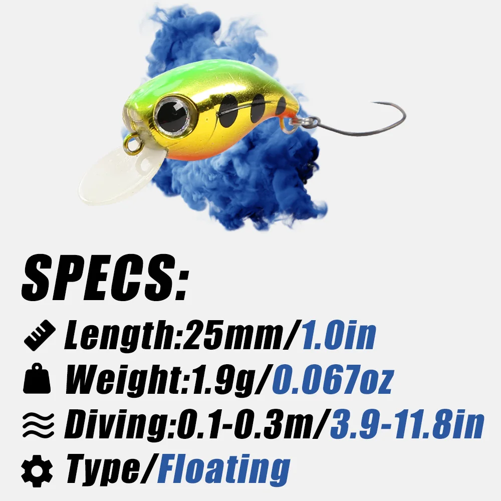 B&U Mini Crankbait para Trucha – Señuelo Rígido de Agua Dulce - imagen 2