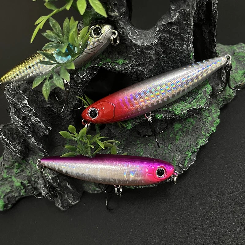 Cebo Stickbait Topwater de superficie para lucio, perfil lápiz popper - imagen 4