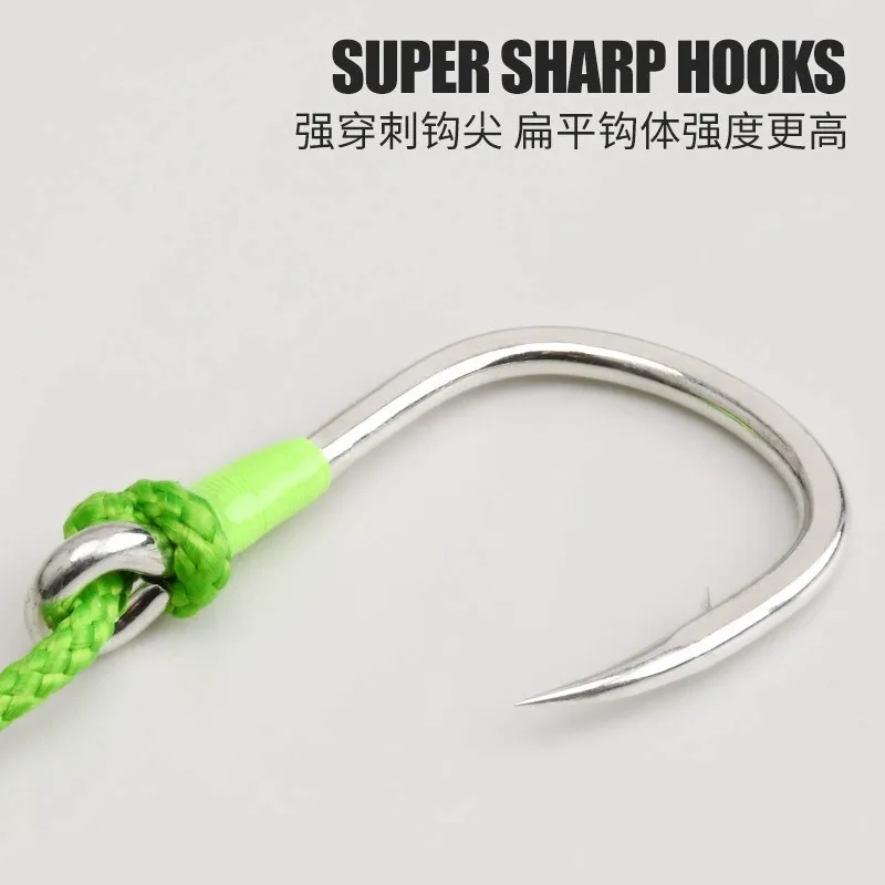 Anzuelos de Jigging Lento Acero Alto Carbono 1/0-7/0 para Pesca en Mar - imagen 5