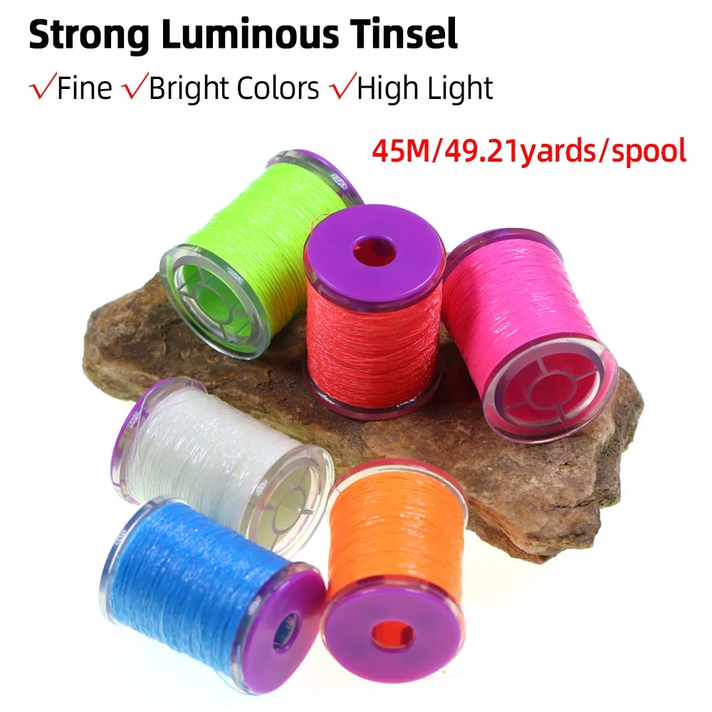 Wifreo, 2 uds., oropel luminoso, gancho de asistencia, plantilla, señuelo, aparejo Sabiki, Streamer, Midge, Ninfa, cuerpo, ala, piernas, cola, atado de moscas, Material - imagen 3