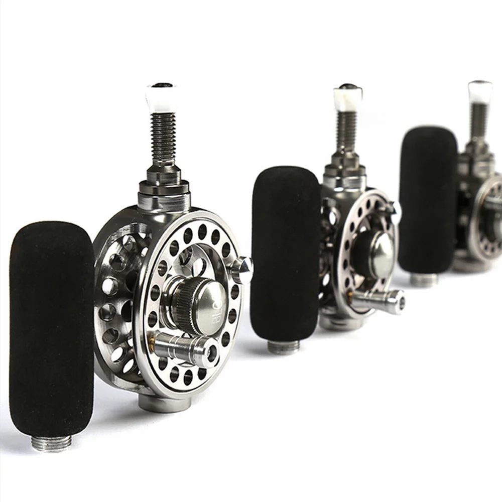 DIY caña de pescar telescópica rueda final carrete de pesca seguro para peces grandes BLG50 60 herramienta de poste mango hilo va dentro del poste - imagen 2