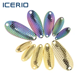 Icerio Kastmaster Cuchara para trucha con patrón escamado