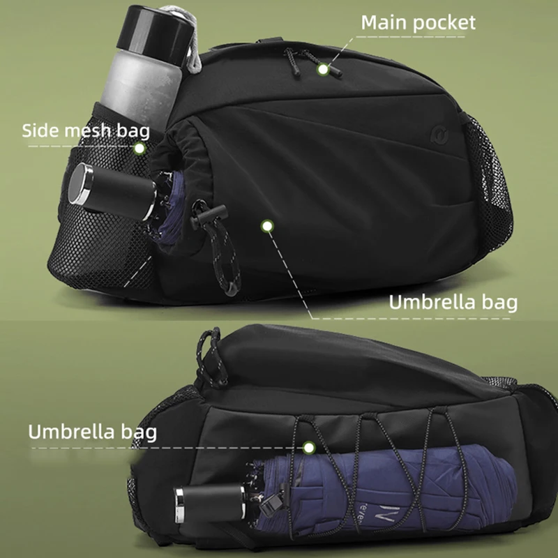 Riñonera de pesca multifunción con correa en forma de U, bolsa de pecho para correr al aire libre, bolsa de aparejo para ciclismo, riñonera portátil para deportes y caza - imagen 5