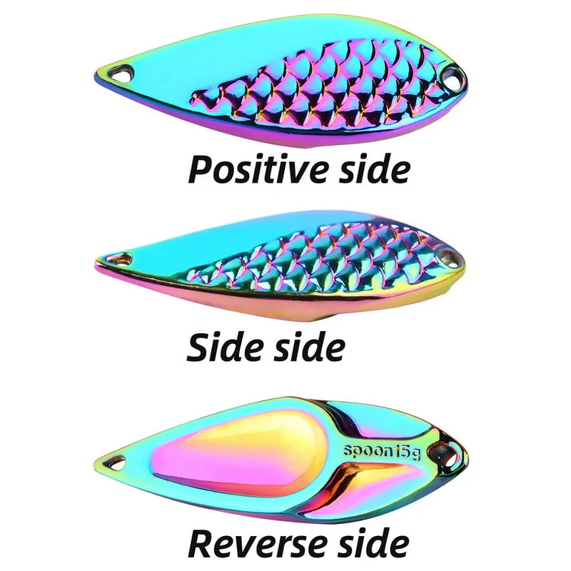 1 Uds 2,5G-50G cuchara giratoria de Metal señuelos señuelo de pesca de trucha cebo duro lentejuelas Paillette cebos artificiales Spinnerbait herramientas para peces - imagen 2
