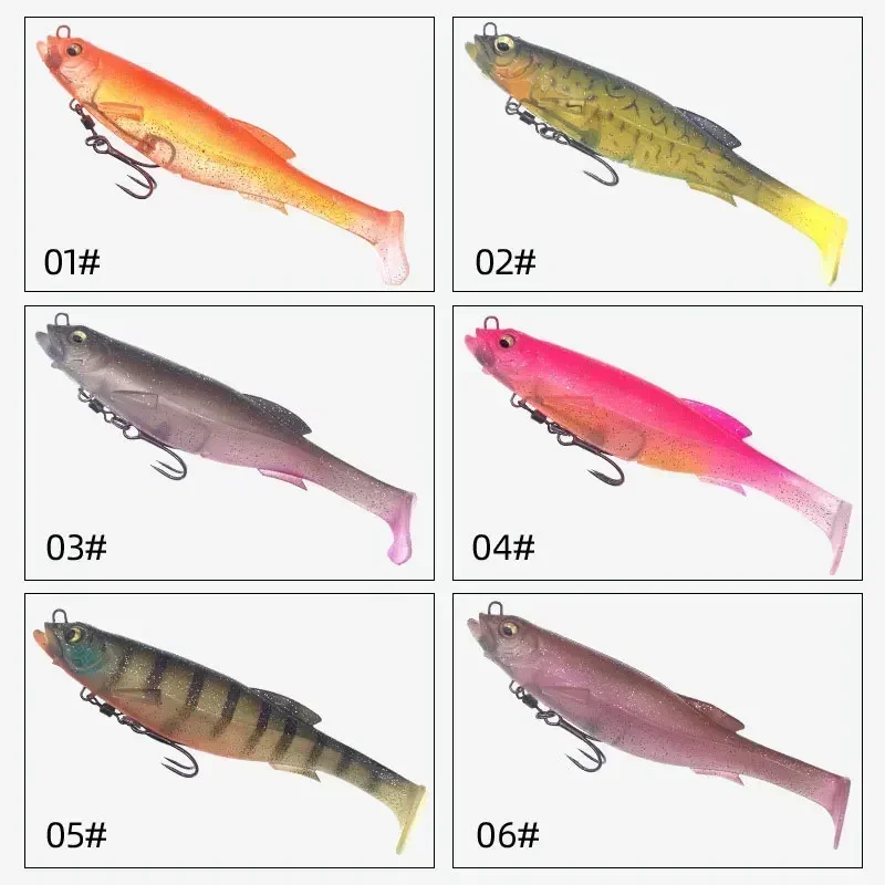 Señuelo Artificial para pesca en agua salada, cebo blando de 1 piezas, 12,5 cm, 21g, cola de paleta grande, perca de lubina, Zander Glide - imagen 3