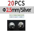 2.5mm 20pcs Silver