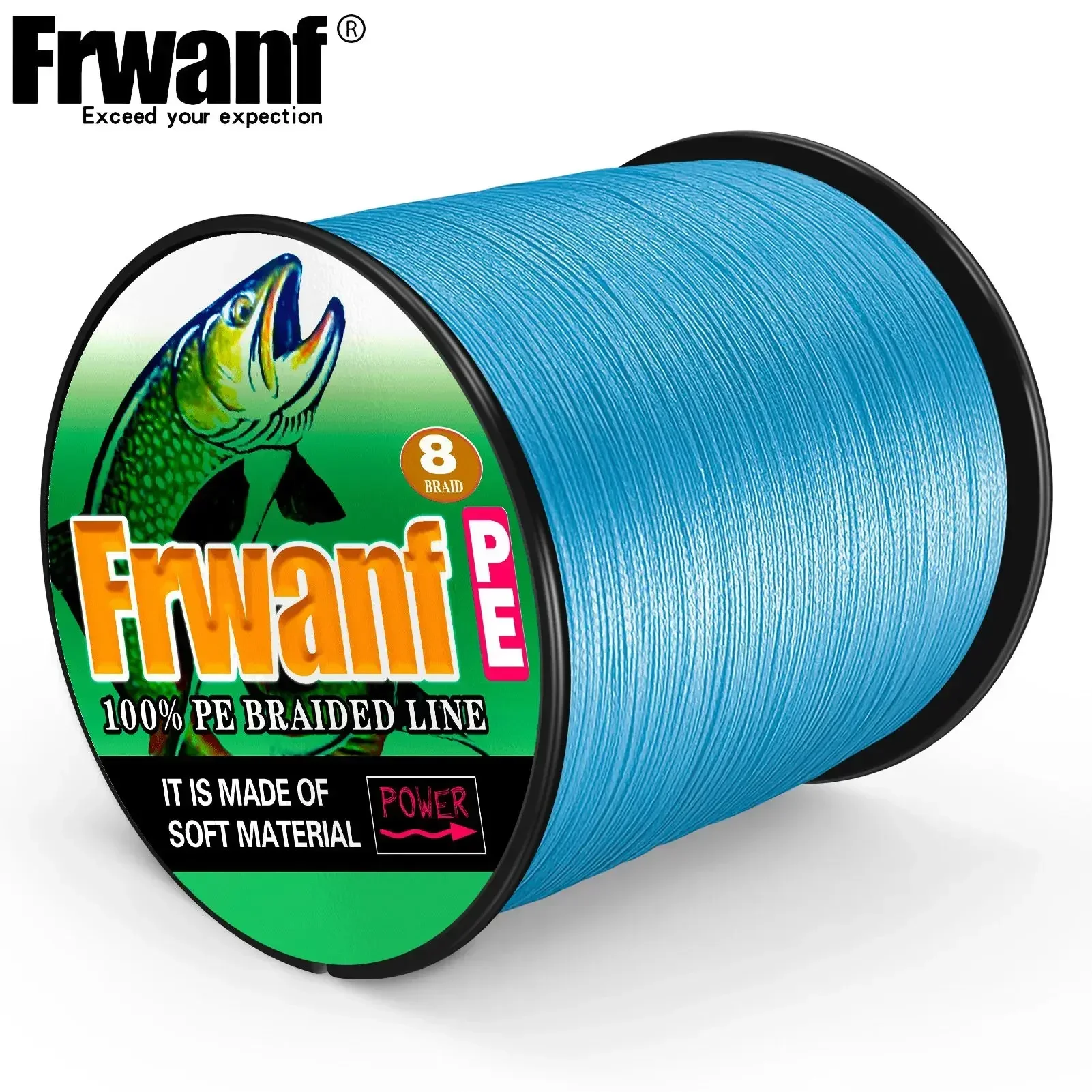 Línea de pesca Frwanf de 8 hebras, línea de pesca de PE trenzada de 1000M, línea de pesca fuerte, multifilamento, herramienta de sedal duradera - imagen 4