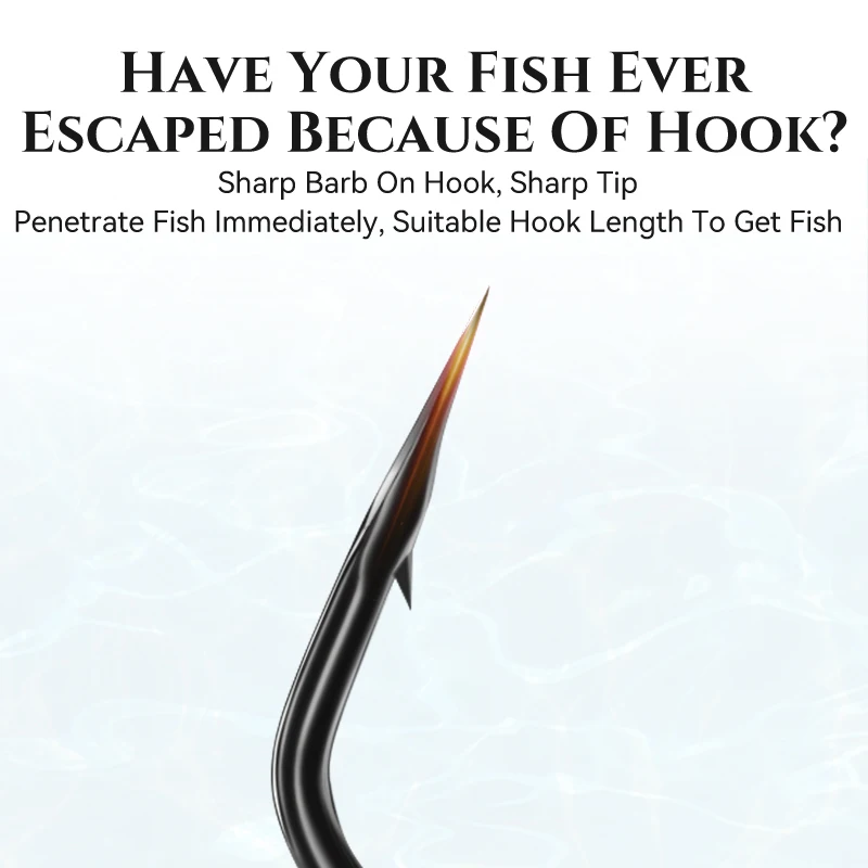 Kingdom-anzuelo con cabeza de anzuelo de manivela, 20 piezas, anzuelos de pesca, plantilla con cabeza, cebo duro, bola de gusano suave, anzuelo, accesorios de aparejos de pesca - imagen 4