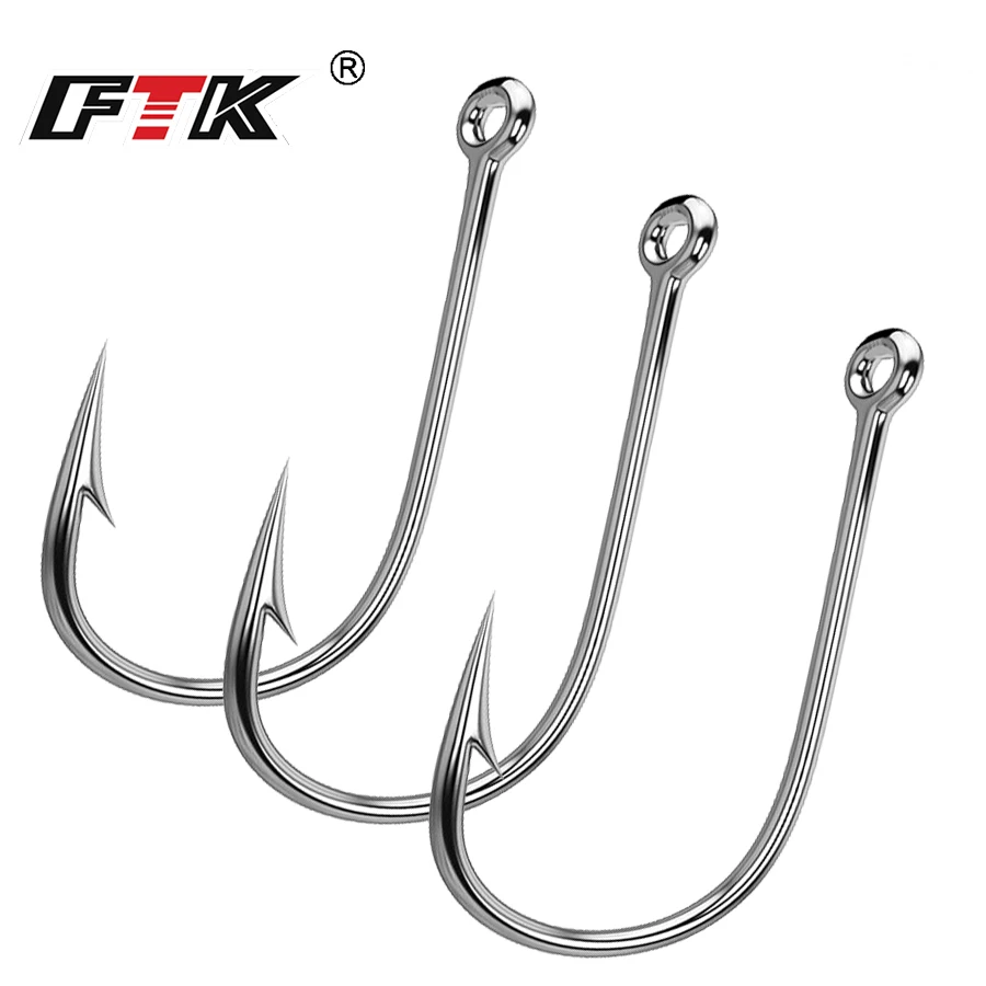 FTK-anzuelo de pesca de acero de alto carbono, anzuelo fuerte con forma de anillo japonés, con púas, ISEAMA, 3/0 #2/0 #1/0 #, accesorios de pesca de carpa - imagen 3