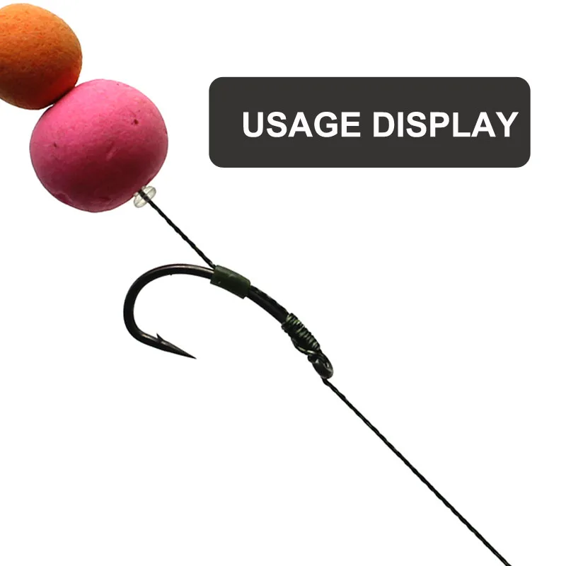 20 piezas gancho detiene cuentas accesorios de pesca de carpa Stoper Boilies cebo tornillo pelo Chod Ronnie Rig Pop UP Boilies Stop - imagen 5