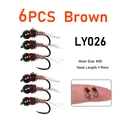 6pcs Brown