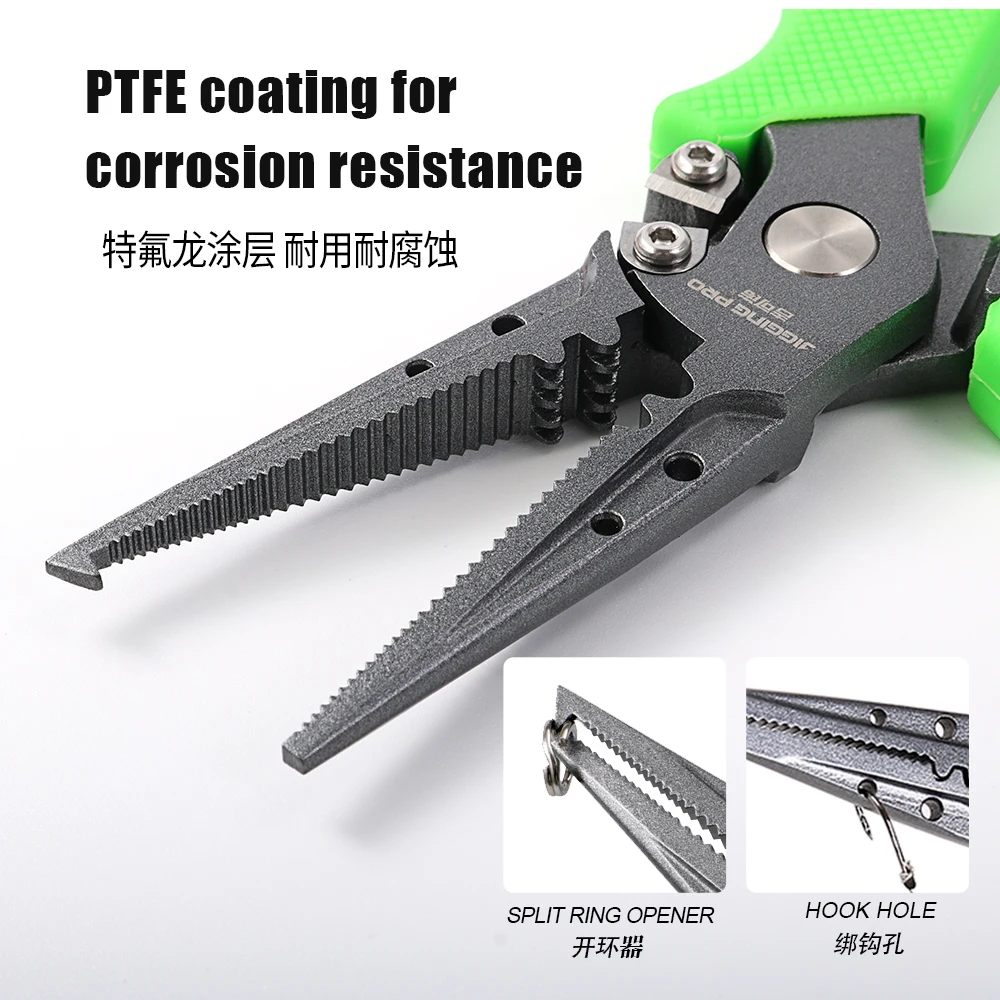 JIGGING-Alicates de pesca PRO X3, aparejos de pesca de agua salada, accesorios de pesca de acero inoxidable, tijeras, cortador de línea, removedor de anzuelos - imagen 2